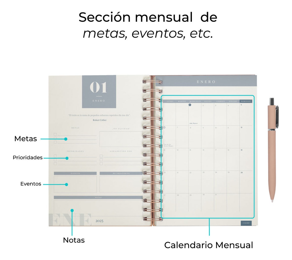 Agenda Diaria Lette 2025