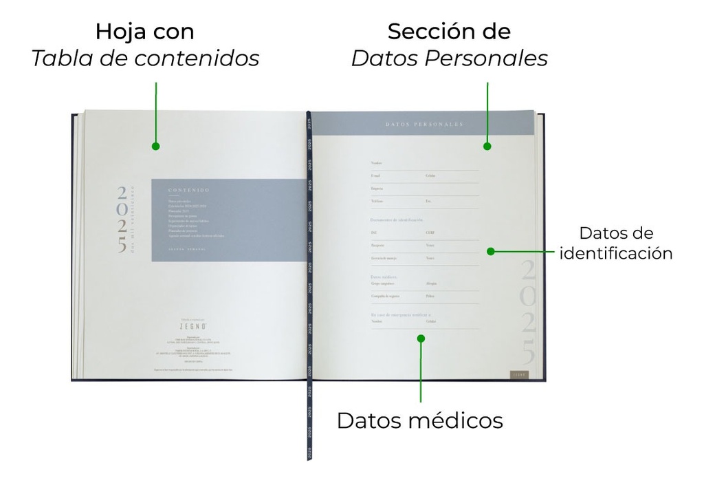 Agenda 2025 Ejecutiva Semanal Con Bolígrafo Personalizada