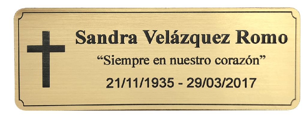 Placa Funeraria 8x4cm Show