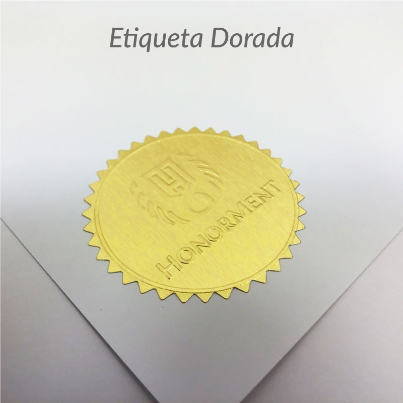 Troqueladora/sello Seco Ideal 41mm + Paq De 100 Etiq Doradas