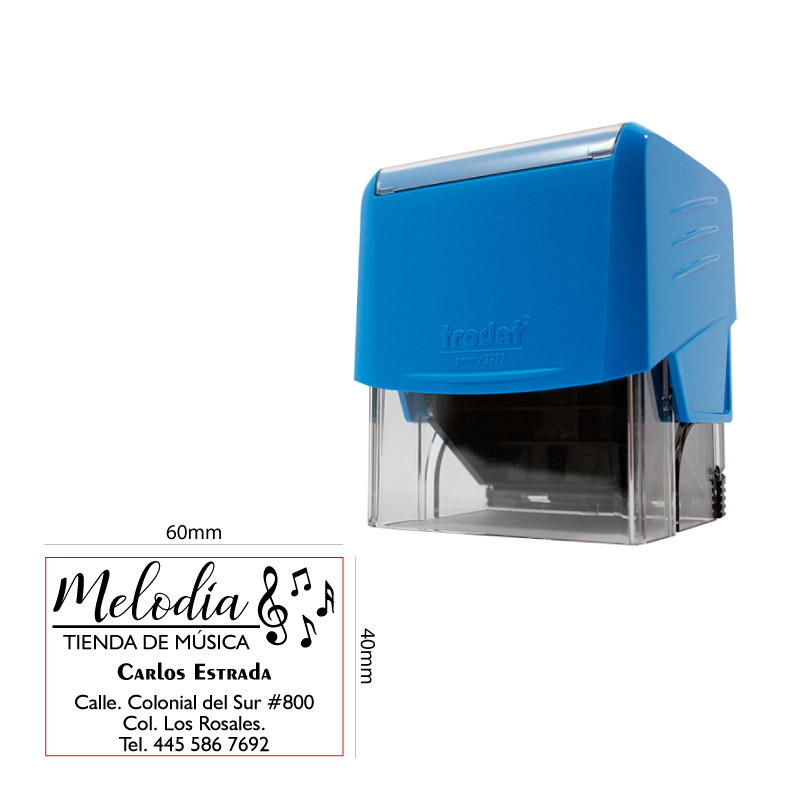 Sello de Goma Printy 3927  (60x40mm)