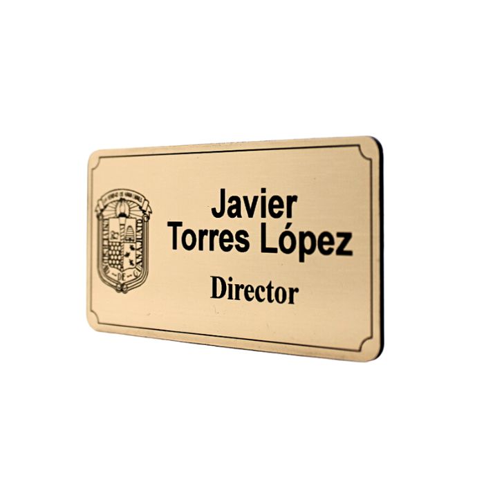 Kit 20 Gafetes Identificador Magnético 6x3cm