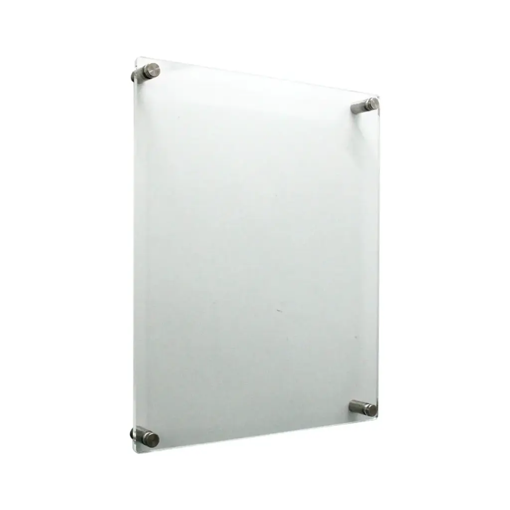 Porta Documento de Pared en Acrilico con Soportes (32x26cm) (Kit de 5 Piezas)