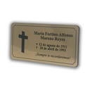 Placa Funeraria 24x12cm